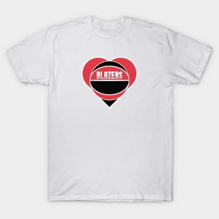 Heart Shaped Portland Trail Blazers Basketball T-Shirt